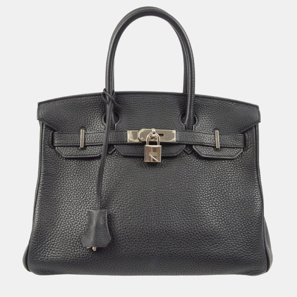 Hermes Birkin 30 Black Taurillon Clemence Handbag Hermes Birkin 30 Black Taurillon Clemence Handbag