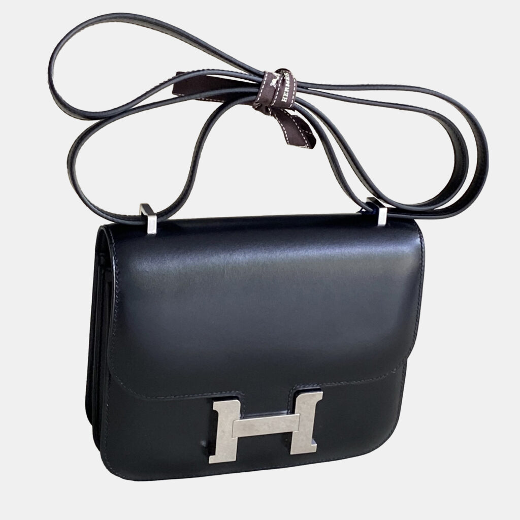 Hermes Constance 19 Black Box Leather Shoulder Bag Hermes Constance 19 Black Box Leather Shoulder Bag