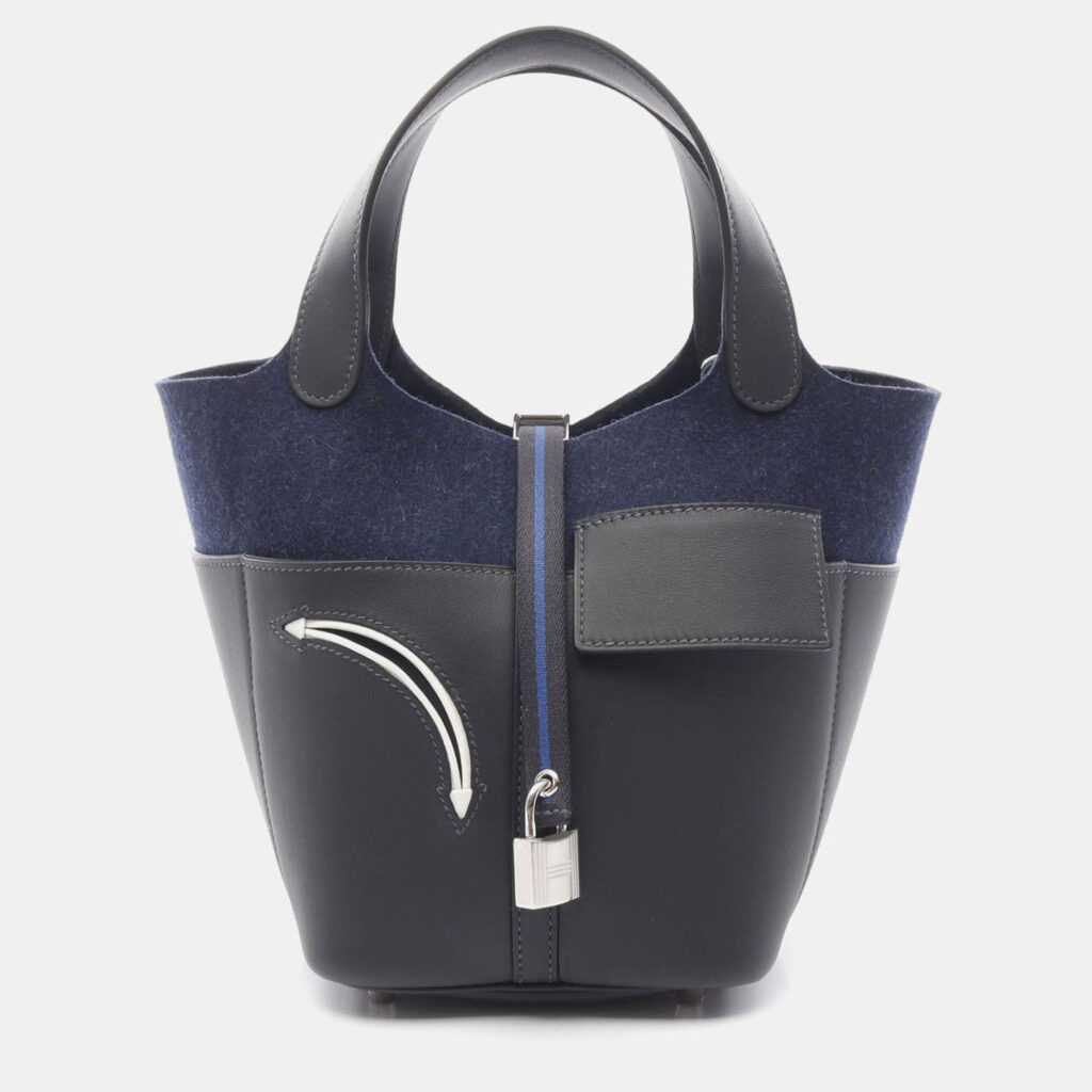 Hermes Picotin Lock 18 Go Team Caban/Navy Vaux Swift Leather Tote Bag Hermes Picotin Lock 18 Go Team Caban/Navy Vaux Swift Leather Tote Bag