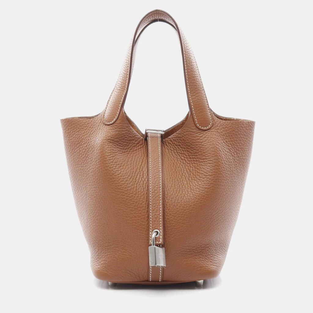 Hermes Picotin Lock 18 Gold Taurillon Clemence Leather Tote Bag Hermes Picotin Lock 18 Gold Taurillon Clemence Leather Tote Bag
