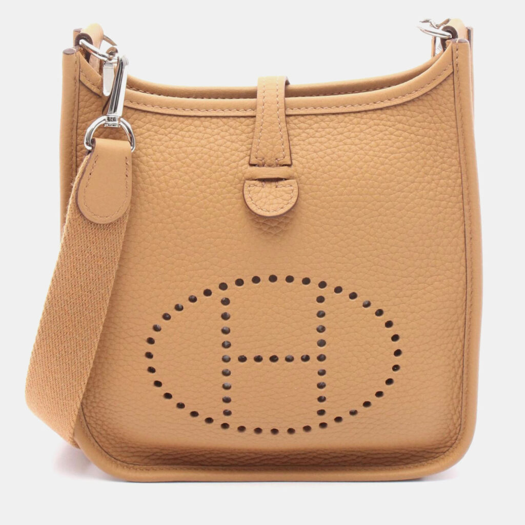Hermes Evelyne TPM 16 Chai Taurillon Clemence Leather Shoulder Bag