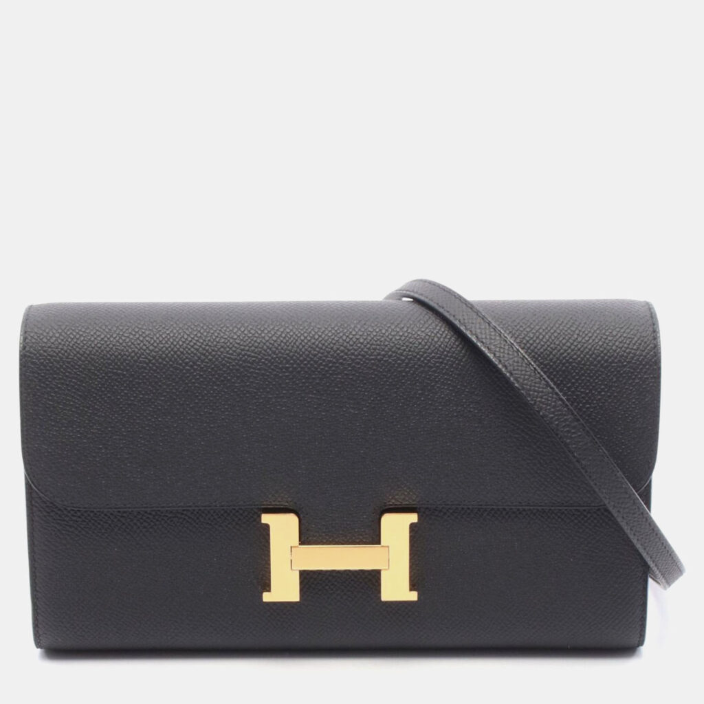 Hermes Constance Long To Go Black Epsom Leather Shoulder Bag Hermes Constance Long To Go Black Epsom Leather Shoulder Bag
