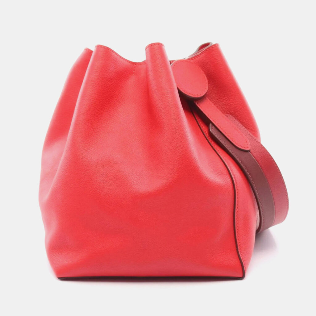 Hermes Licol 17 Rouge Tomate Evercolor Leather Shoulder Bag Hermes Licol 17 Rouge Tomate Evercolor Leather Shoulder Bag