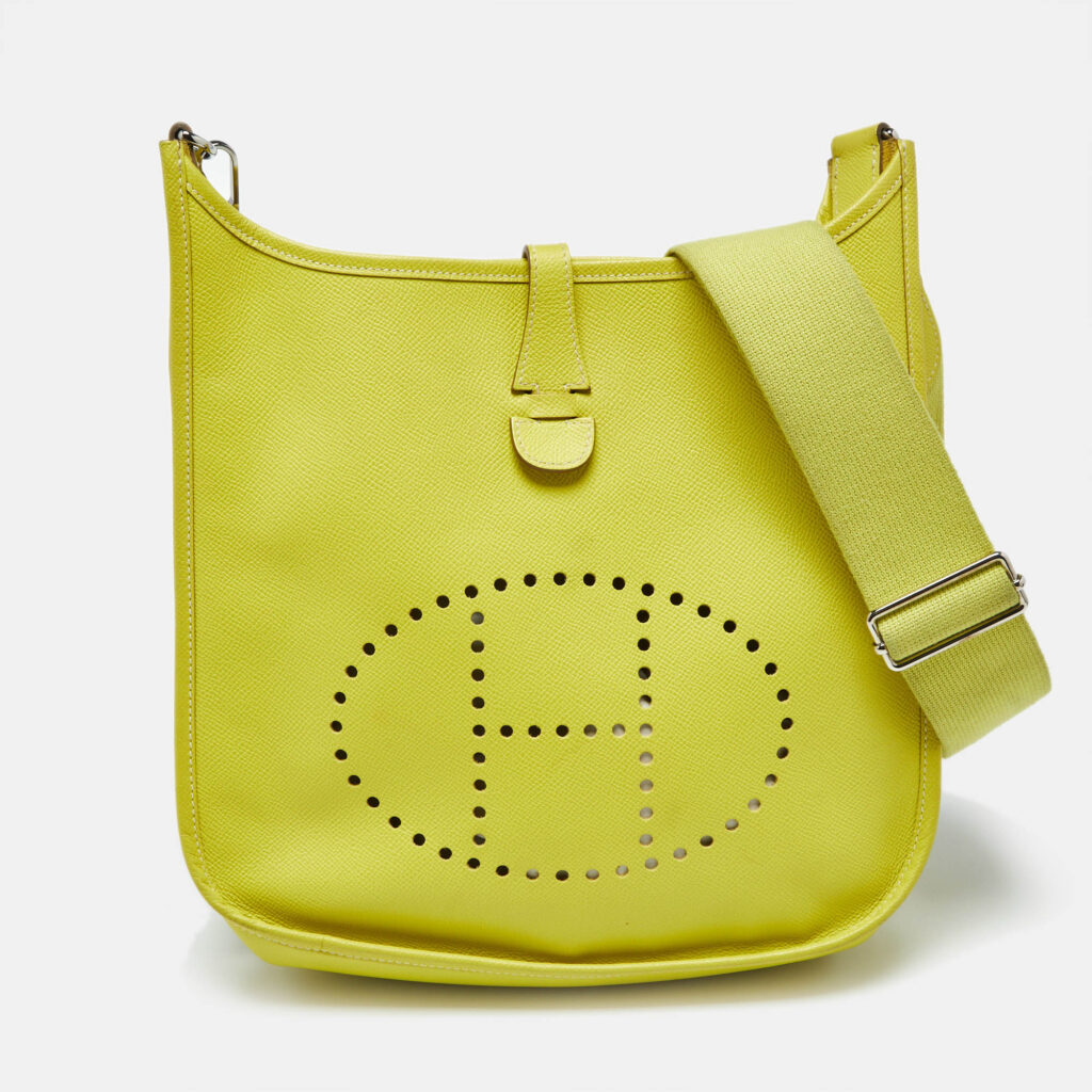 Hermès Lime Epsom Leather Evelyne III PM Bag Hermès Lime Epsom Leather Evelyne III PM Bag