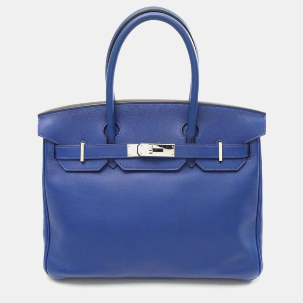 Hermes Birkin 30 Blue Electric Leather Handbag Hermes Birkin 30 Blue Electric Leather Handbag