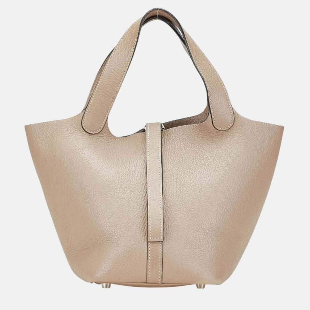Hermes Picotin 18 Etoupe Grey Taurillon Clemence Handbag Hermes Picotin 18 Etoupe Grey Taurillon Clemence Handbag