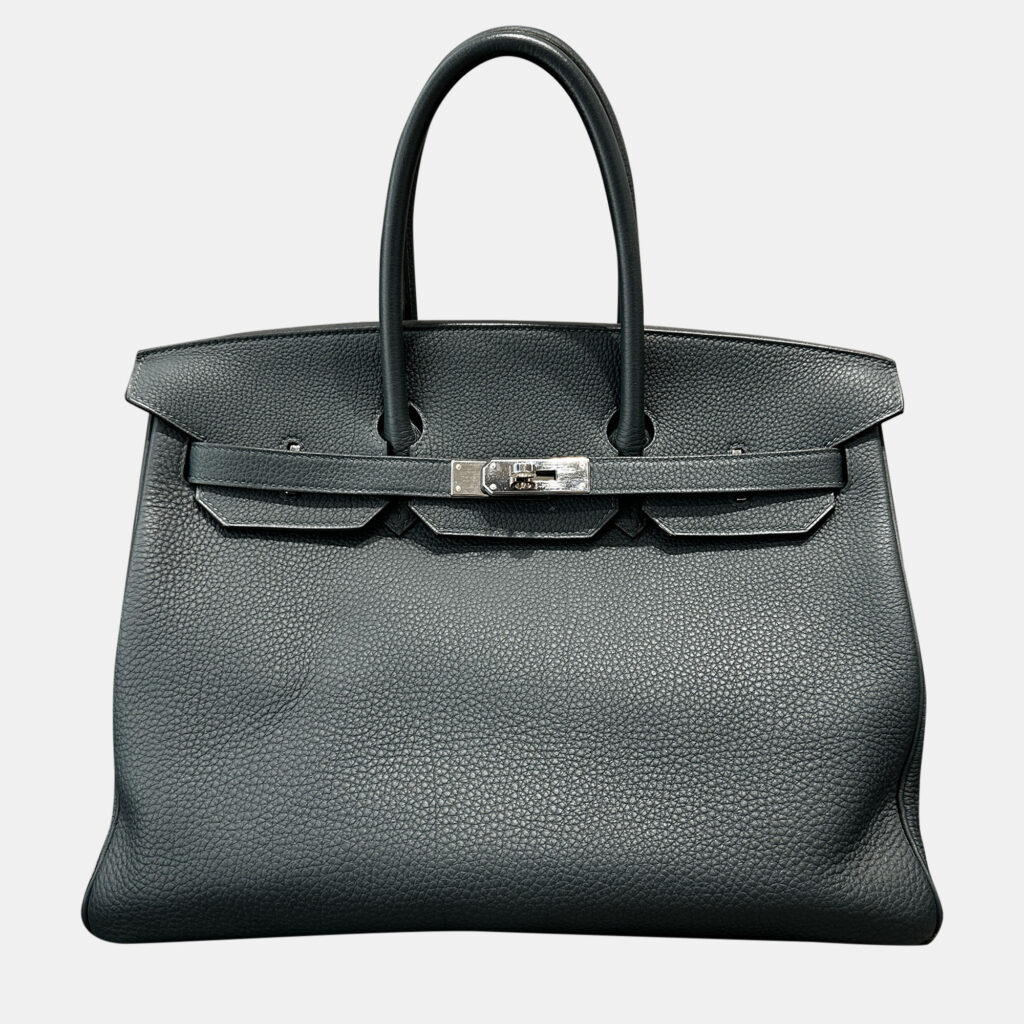Hermes Birkin 35 Pine Green Togo Leather Handbag