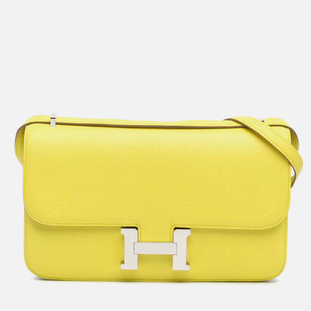 Hermes Constance Elan 25 Soufre Epsom Leather Shoulder Bag Hermes Constance Elan 25 Soufre Epsom Leather Shoulder Bag