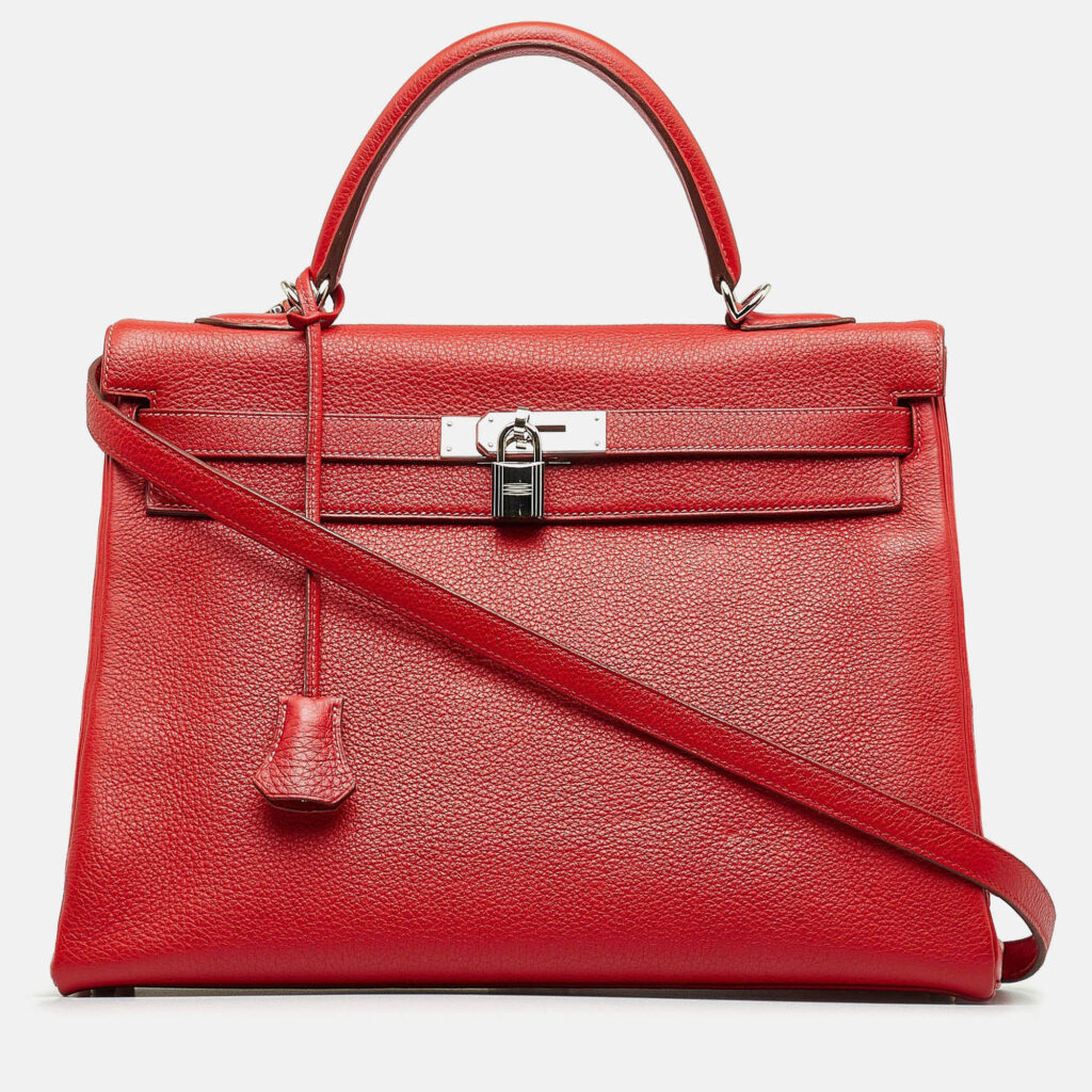 Hermes Kelly 35 Togo Leather Top Handle Bag Hermes Kelly 35 Togo Leather Top Handle Bag