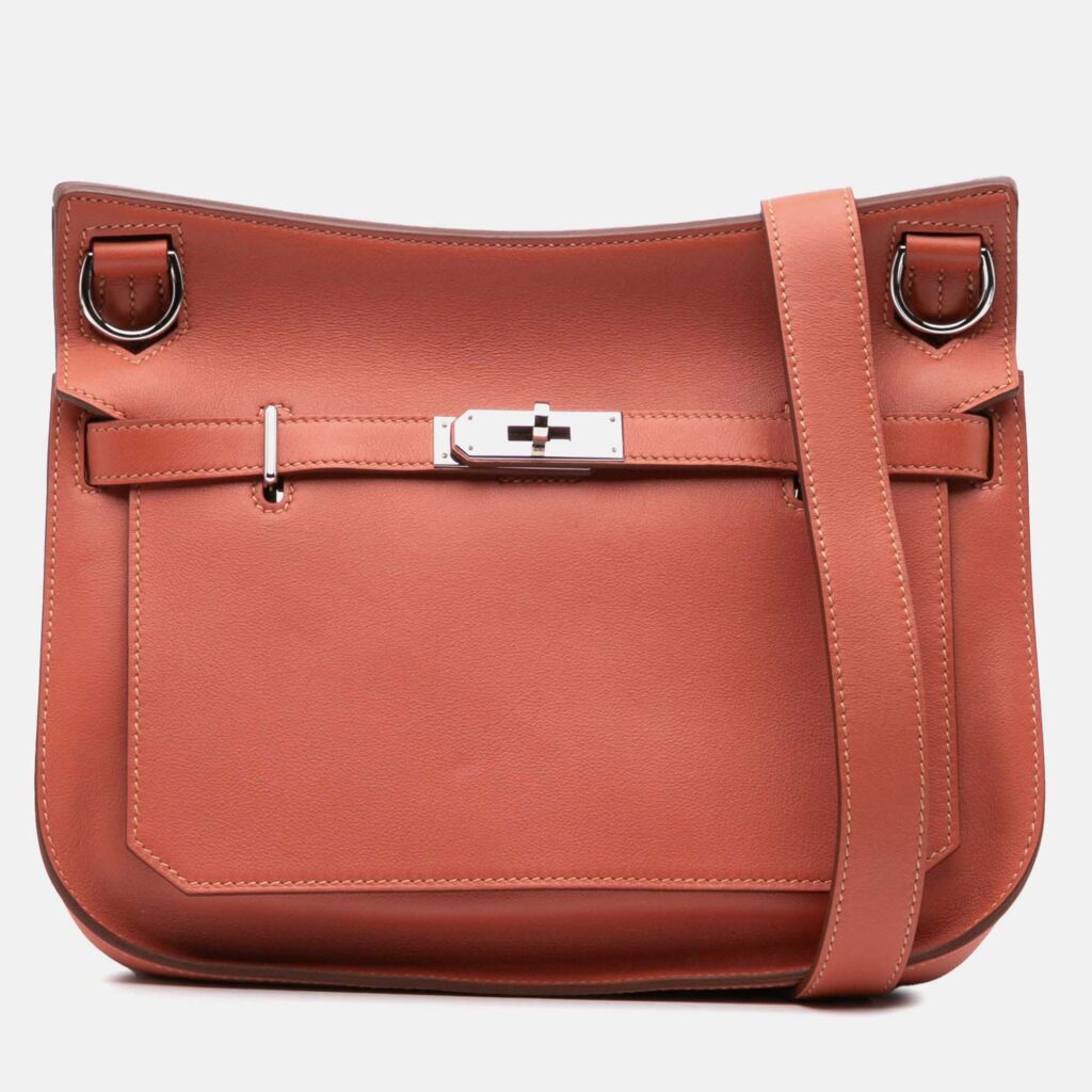 Hermes Jypsiere 28 Sanguine Swift Leather Crossbody Bag