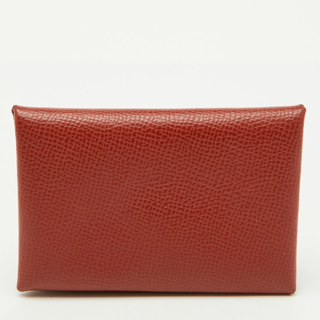 Hermès Sienne Epsom Leather Calvi Duo Card Holder Hermès Sienne Epsom Leather Calvi Duo Card Holder