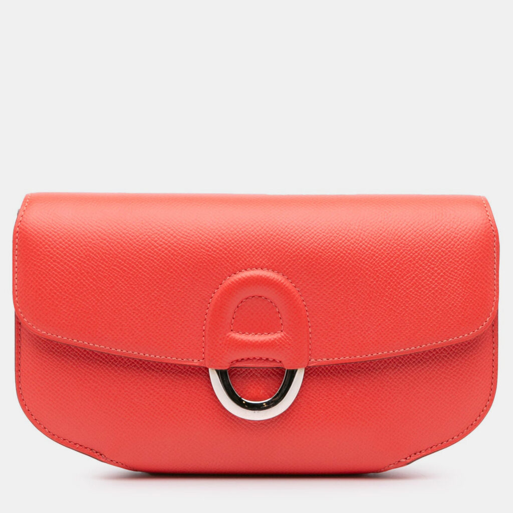 Hermes Cherche Midi 22 Red Epsom Leather Clutch Bag Hermes Cherche Midi 22 Red Epsom Leather Clutch Bag