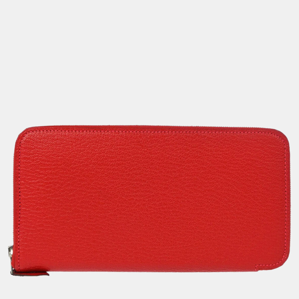 Hermes Rouge Garance Taurillon Clemence Asap Long Wallet Hermes Rouge Garance Taurillon Clemence Asap Long Wallet