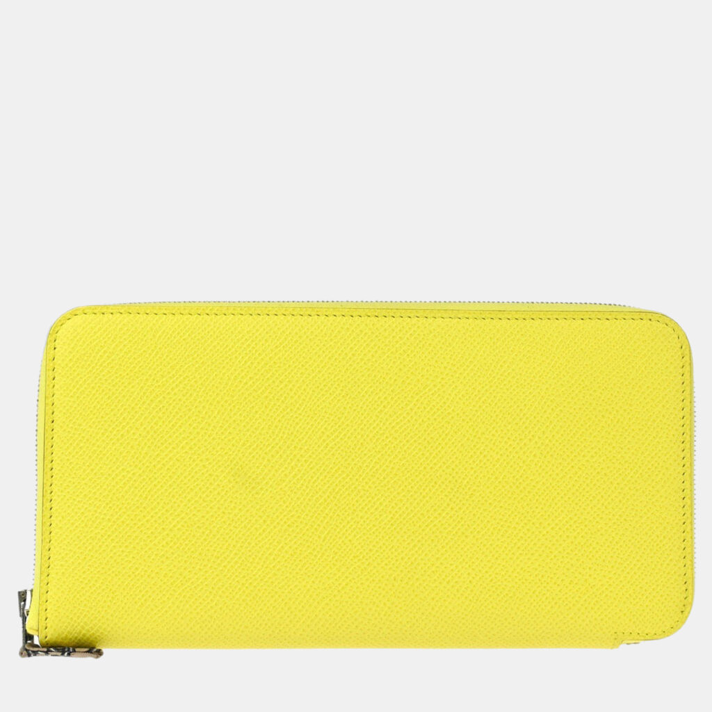 Hermes Lime Epsom Azap Silk In Long Wallet Hermes Lime Epsom Azap Silk In Long Wallet