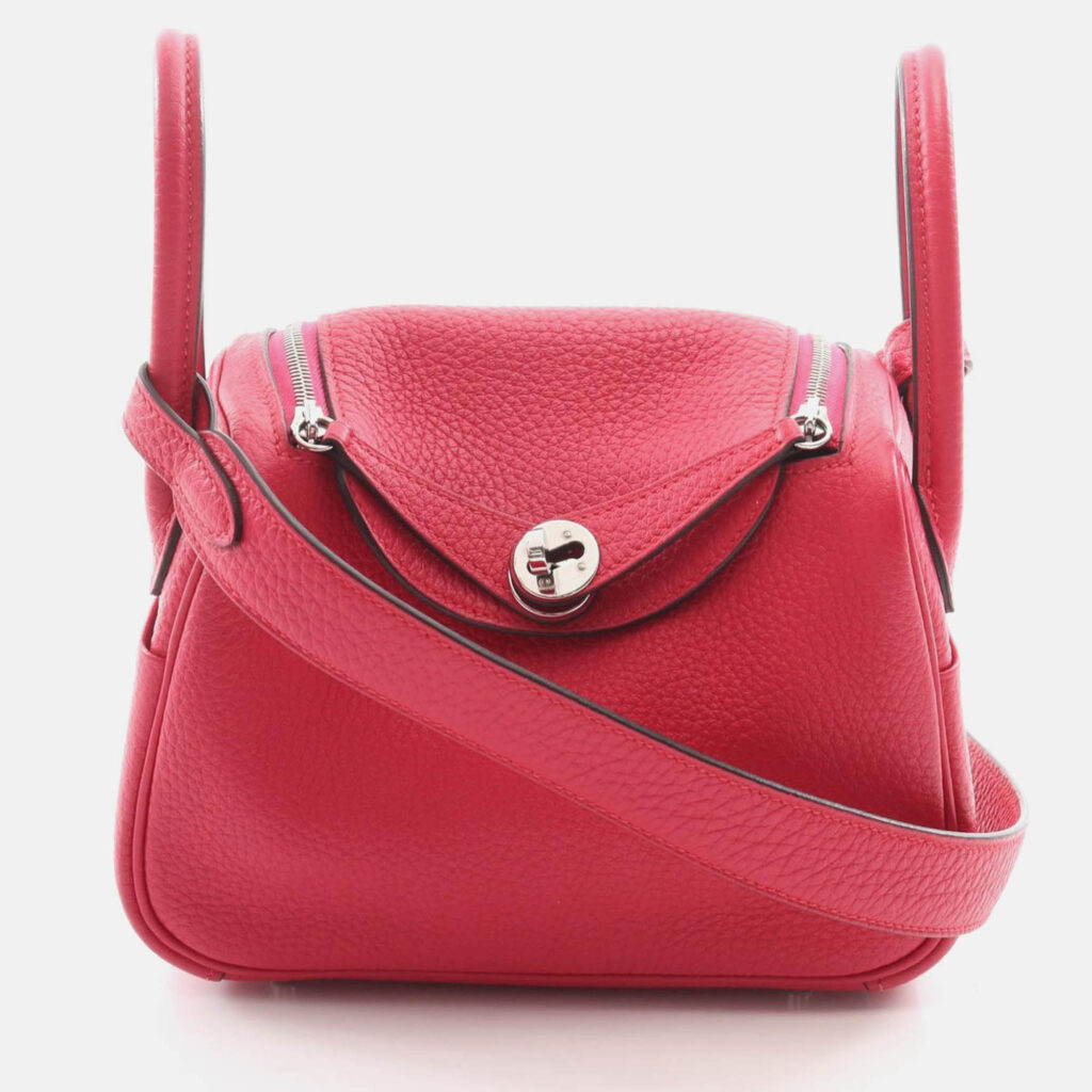 Hermes Lindy Mini Shoulder Bag Z Clemence Leather Rose Mexico Shw Hermes Lindy Mini Shoulder Bag Z Clemence Leather Rose Mexico Shw