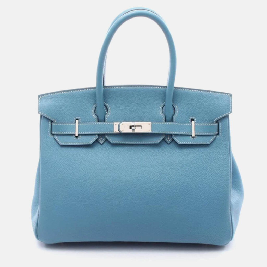 Hermes Birkin 30 Blue Jean Togo Leather Handbag Hermes Birkin 30 Blue Jean Togo Leather Handbag