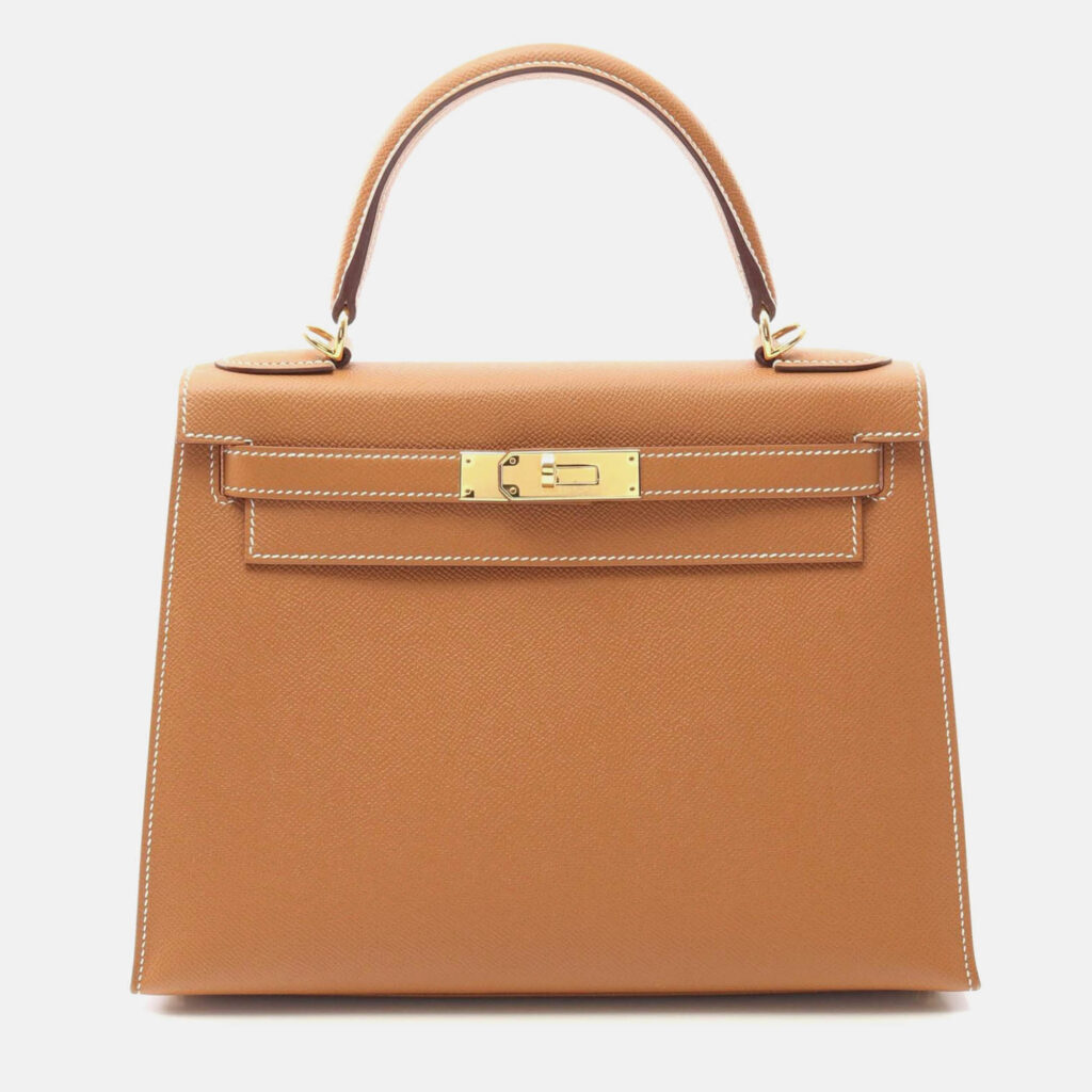 Hermes Kelly 28 Sellier Gold Epsom Leather Handbag Hermes Kelly 28 Sellier Gold Epsom Leather Handbag