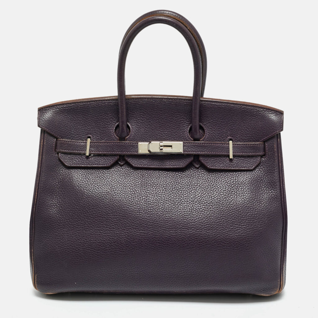 Hermes Raisin Togo Leather Palladium Finish Birkin 35 Bag Hermes Raisin Togo Leather Palladium Finish Birkin 35 Bag