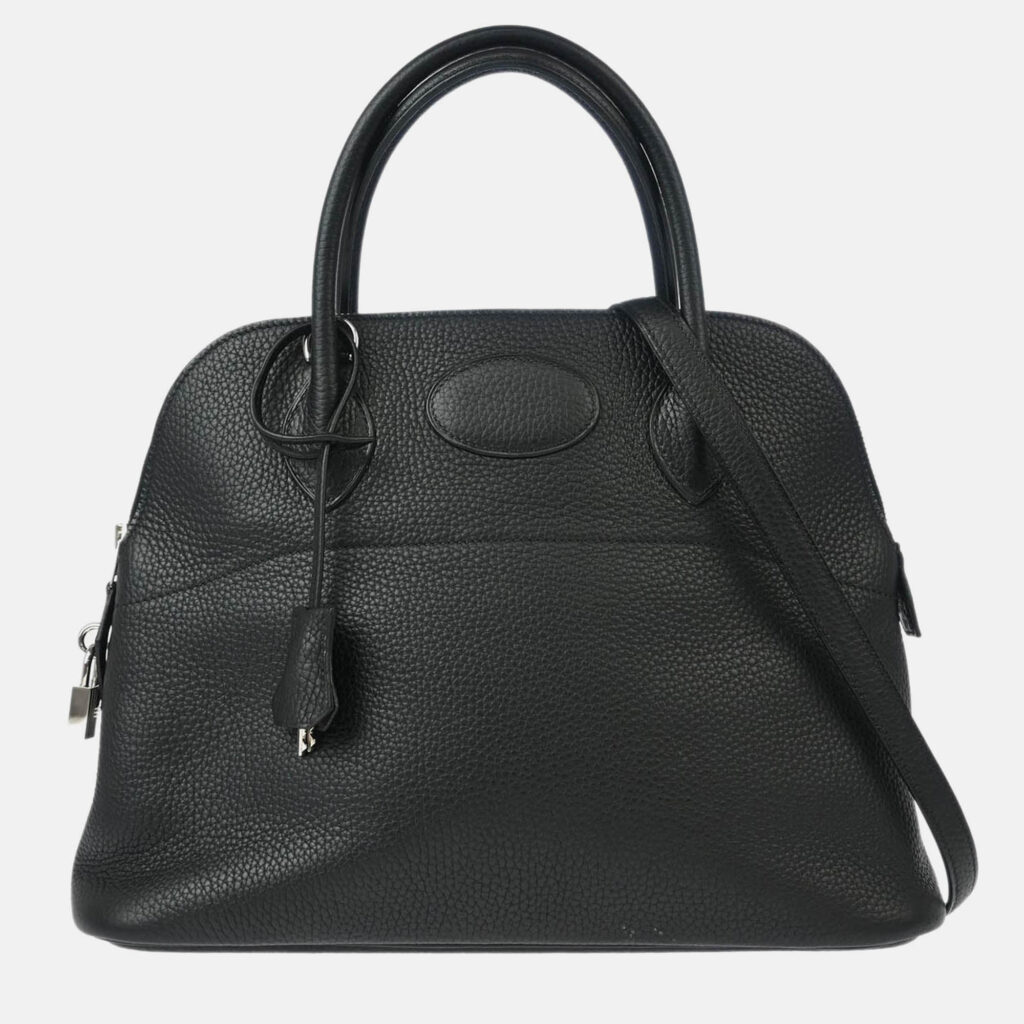 Hermes Black Taurillon Clemence Bolide 31 2way Handbag