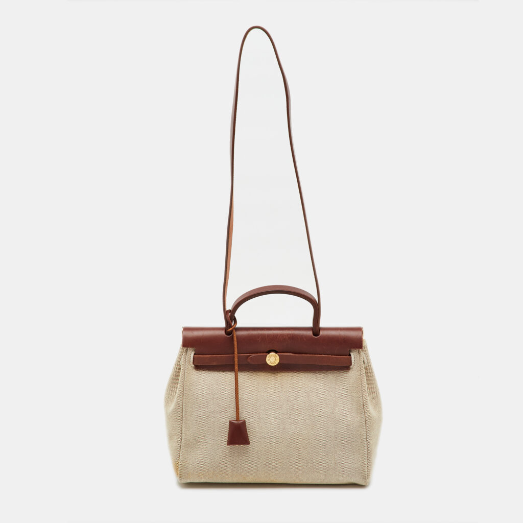 Hermes Rouge H/Natural Toile and Vache Hunter 2in1 Herbag Zip 31 Bag Hermes Rouge H/Natural Toile and Vache Hunter 2in1 Herbag Zip 31 Bag