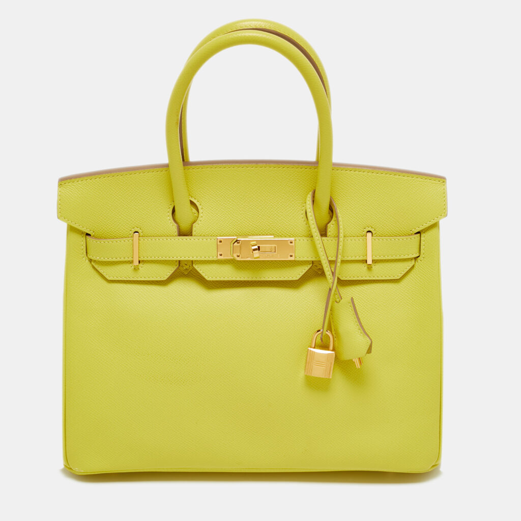 Hermes Lime Epsom Leather Gold Finish Birkin 30 Bag Hermes Lime Epsom Leather Gold Finish Birkin 30 Bag