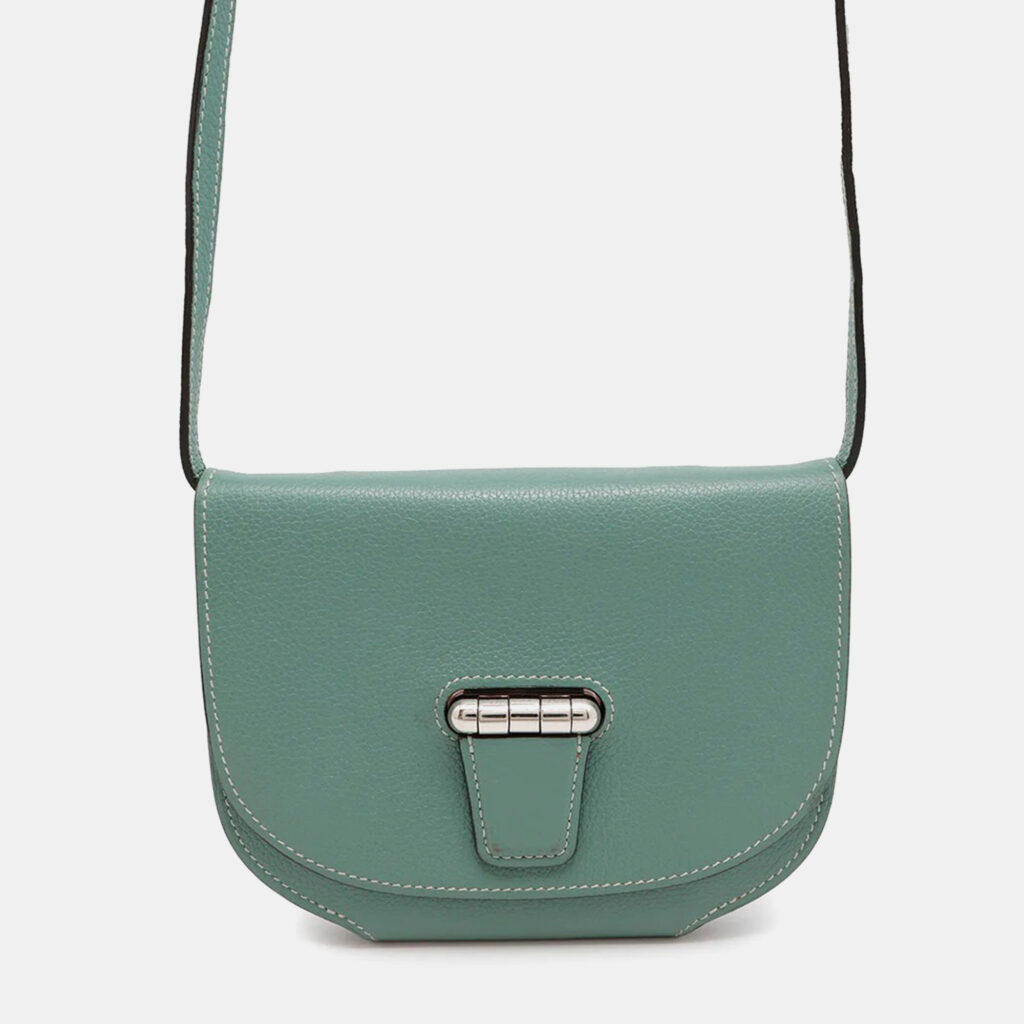 Hermes Convoyeur Mini Blue Evercolor Leather Shoulder Bag Hermes Convoyeur Mini Blue Evercolor Leather Shoulder Bag