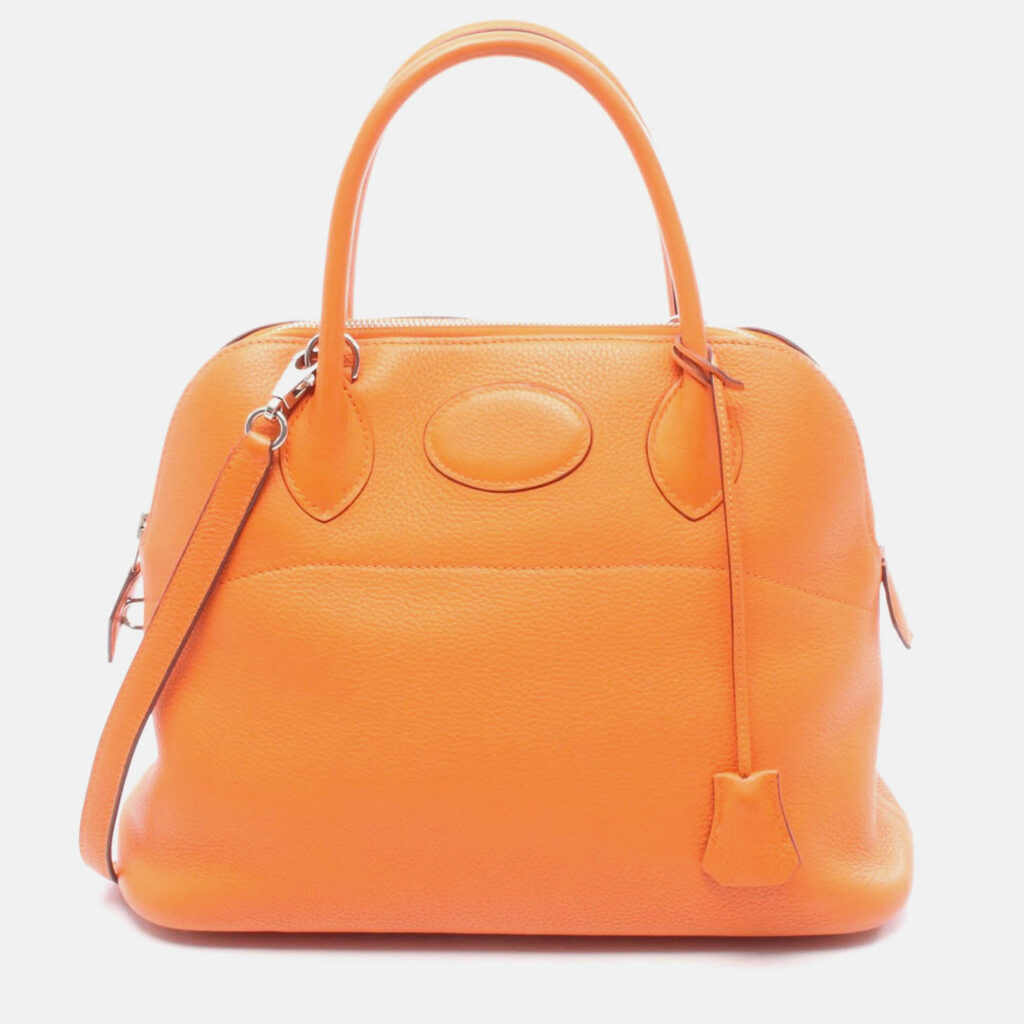 Hermes Bolide31 Orange Clemence Leather Handbag Hermes Bolide31 Orange Clemence Leather Handbag