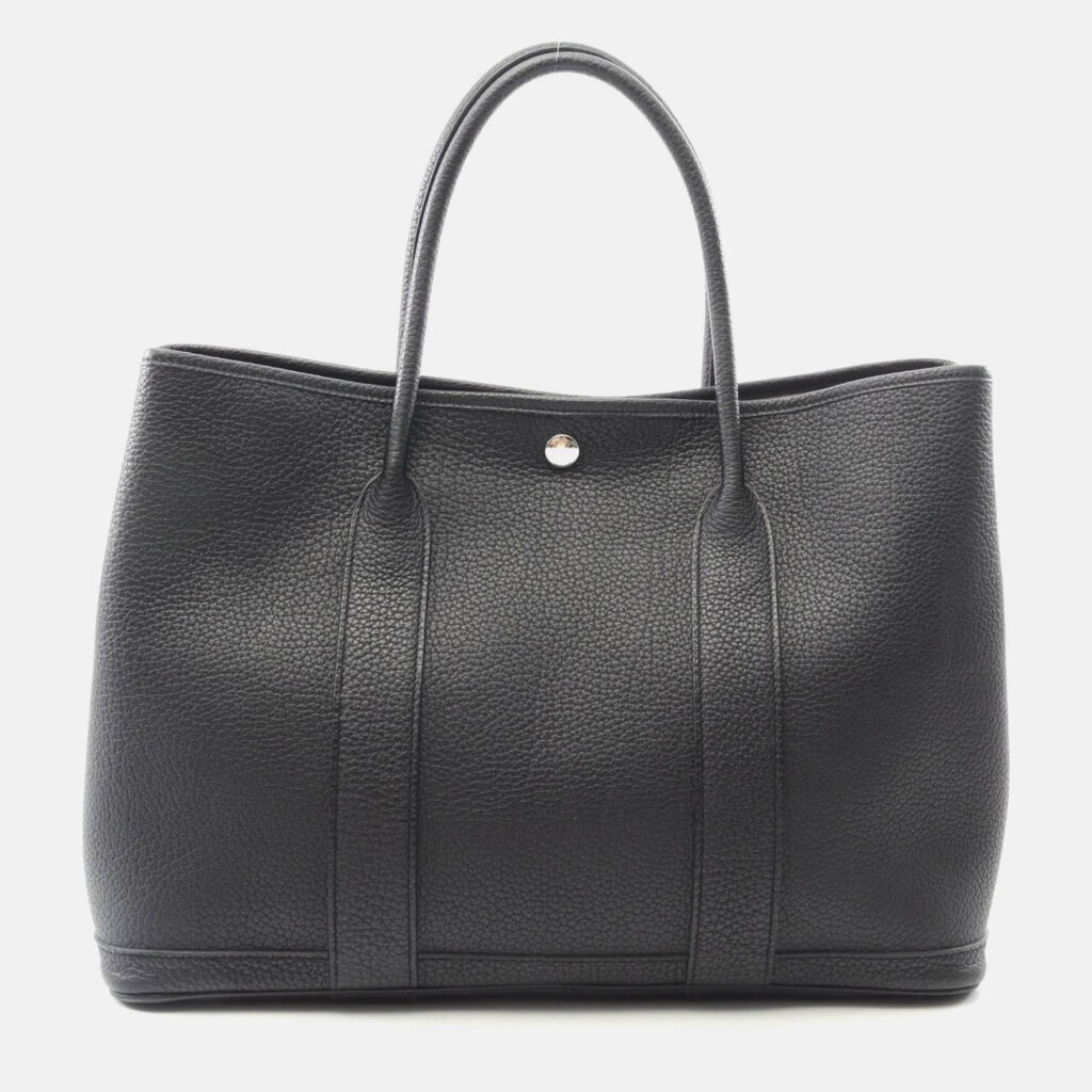 Hermes Garden Party Black Negonda Leather Tote PM Hermes Garden Party Black Negonda Leather Tote PM