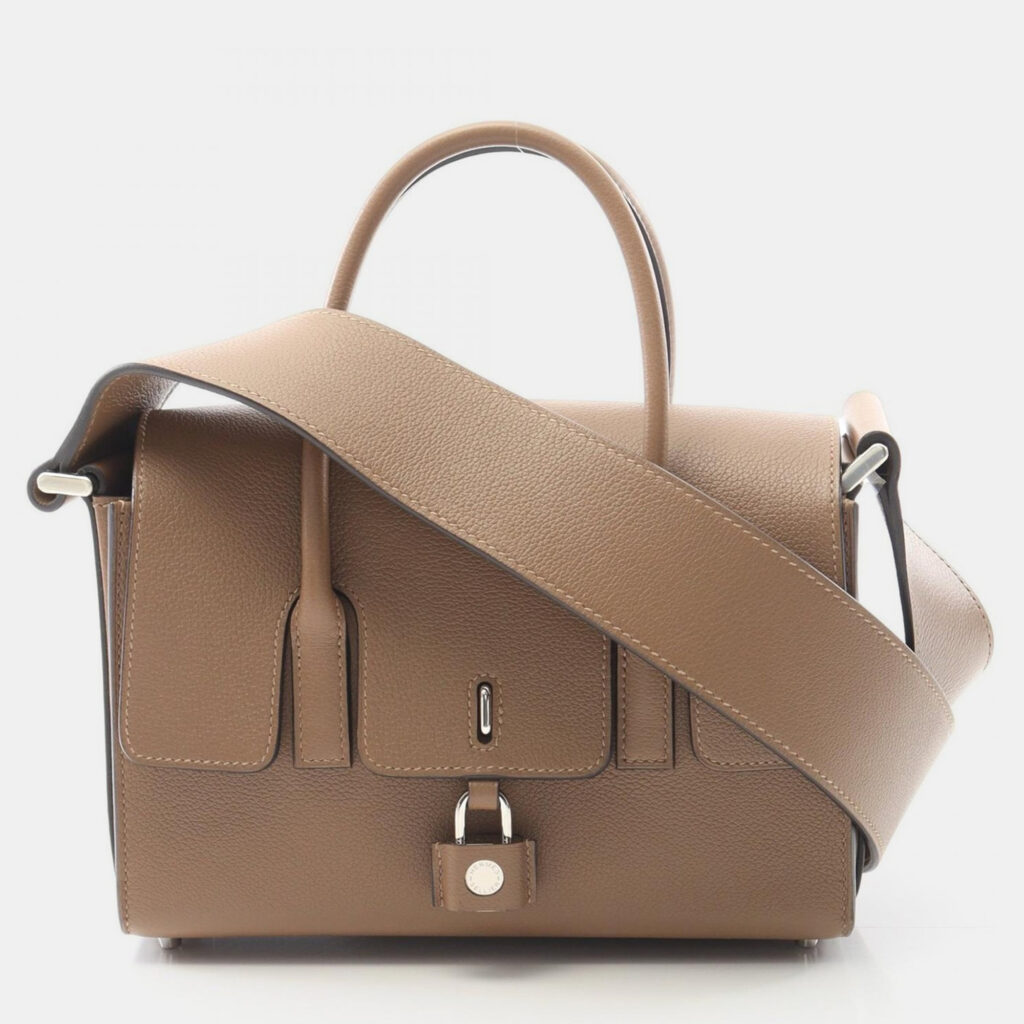 Hermes New Drug 22 Shoulder Handbag H080214Ckd0 Evercolor Leather Brown