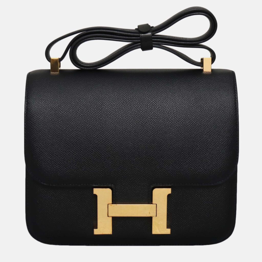 Hermes Constance 24 Black Leather Shoulder Bag Hermes Constance 24 Black Leather Shoulder Bag