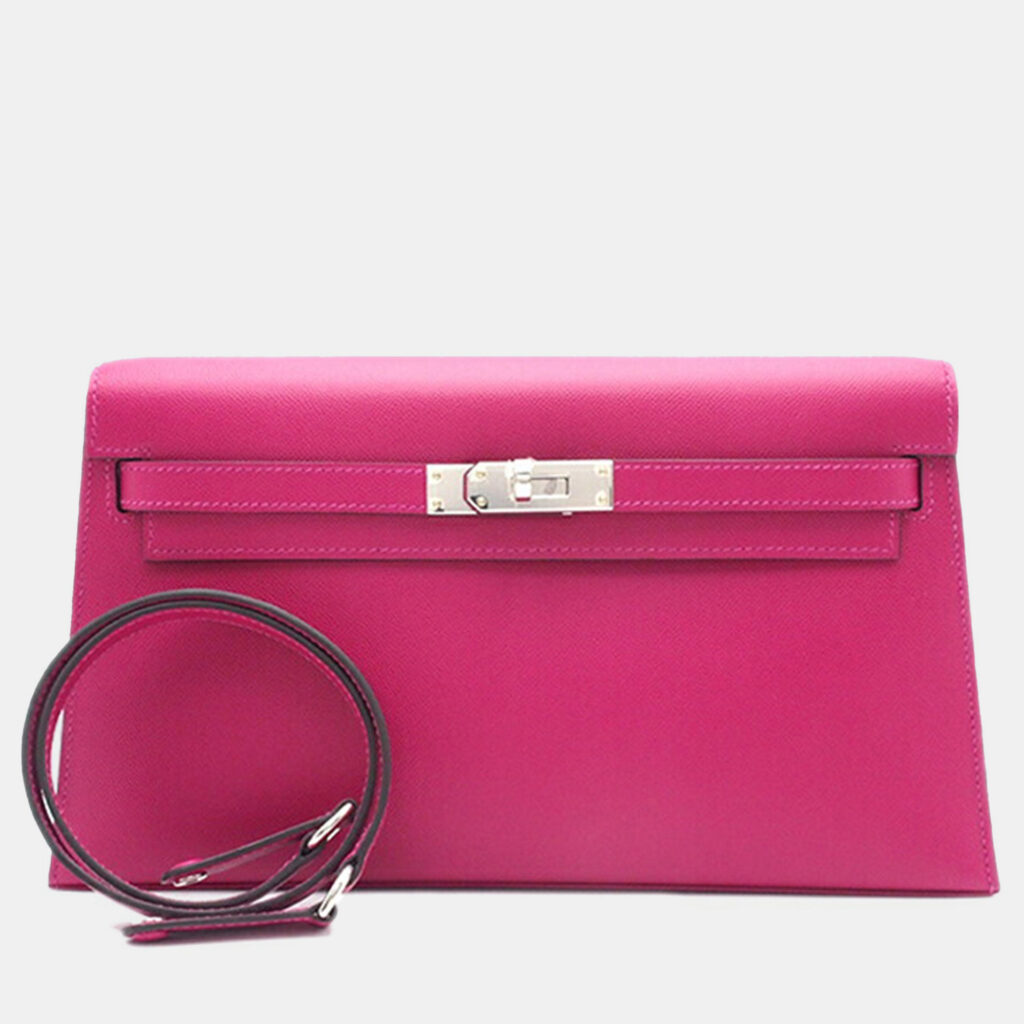 Hermes Kelly Elan Pink Madame Leather Shoulder Bag Hermes Kelly Elan Pink Madame Leather Shoulder Bag