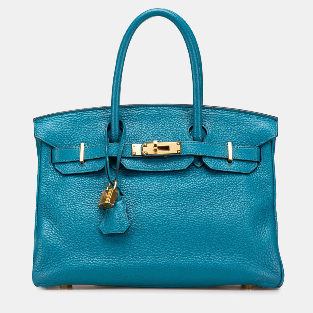 luxury-women-hermes-used-handbags-p1204752-001-1.jpg Hermes Birkin 30 Blue Clemence Leather Shoulder Bag