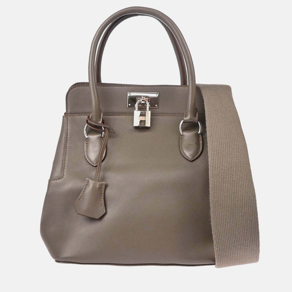 Hermes Toolbox 20 Etain Swift Leather Handbag Hermes Toolbox 20 Etain Swift Leather Handbag