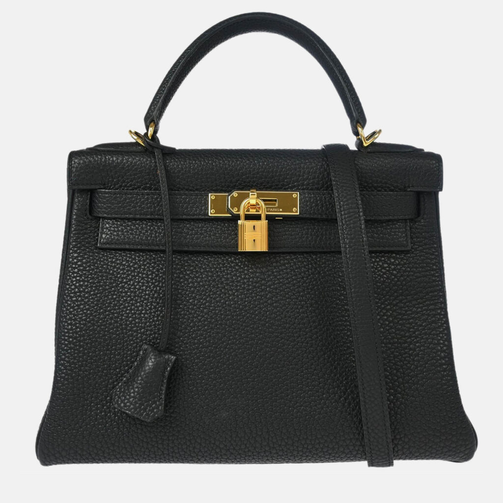 Hermes Kelly 28 Retourne Black Togo Handbag Hermes Kelly 28 Retourne Black Togo Handbag