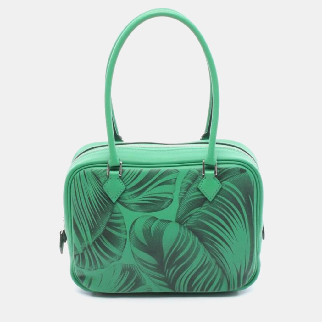 Hermes Plume Green Leather Shoulder Bag Hermes Plume Green Leather Shoulder Bag