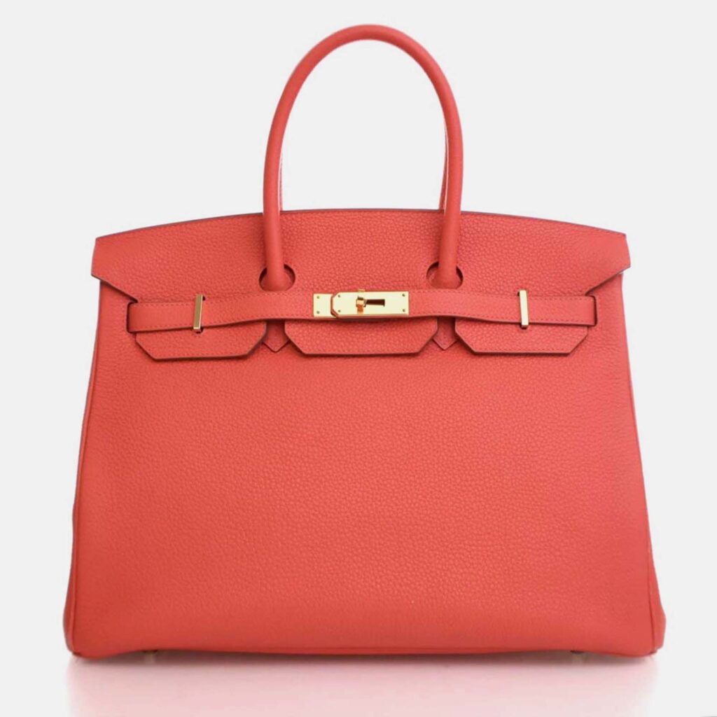 Hermes Birkin 35 Rose Jaipur Pink Red Togo Leather Top Handle Bag Hermes Birkin 35 Rose Jaipur Pink Red Togo Leather Top Handle Bag