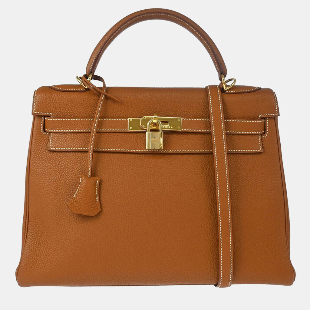 luxury-women-hermes-used-handbags-p1208083-008-1.jpg Hermes Kelly 32 Retourne Gold Togo 2way Handbag