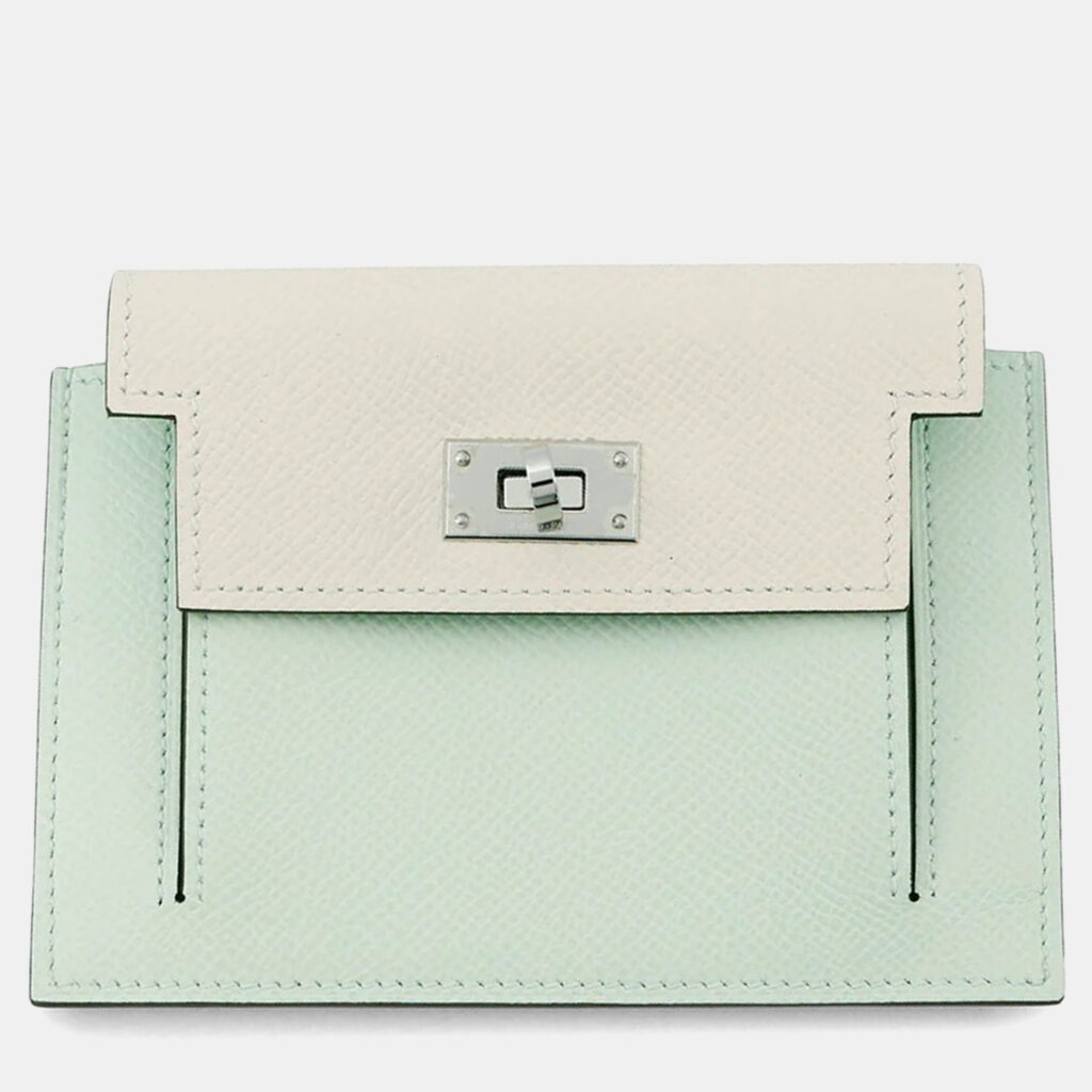 Hermes Kelly Pocket Compact Tricolor Vert Fizz Nata Vert Comics Epsom Leather Wallet Hermes Kelly Pocket Compact Tricolor Vert Fizz Nata Vert Comics Epsom Leather Wallet