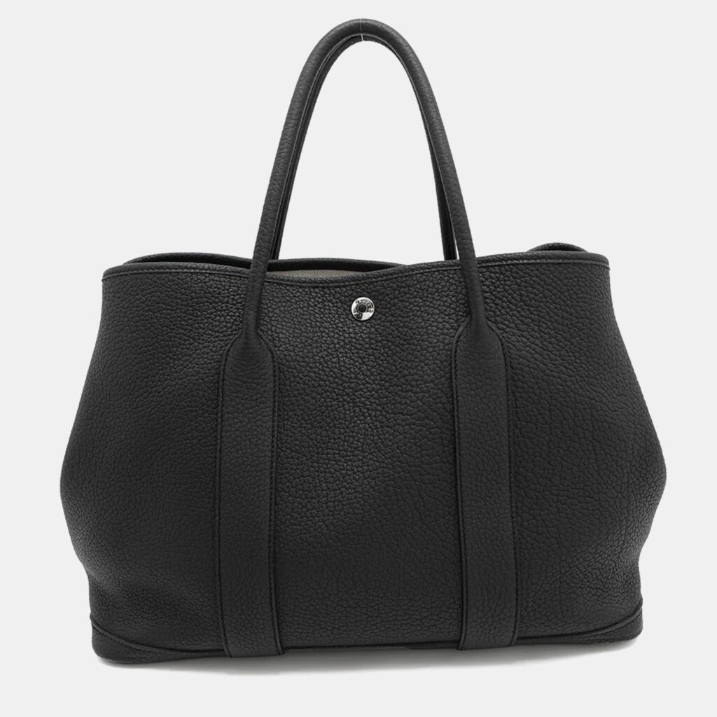 Hermes Garden Party PM Black Negonda Leather Tote Bag Hermes Garden Party PM Black Negonda Leather Tote Bag