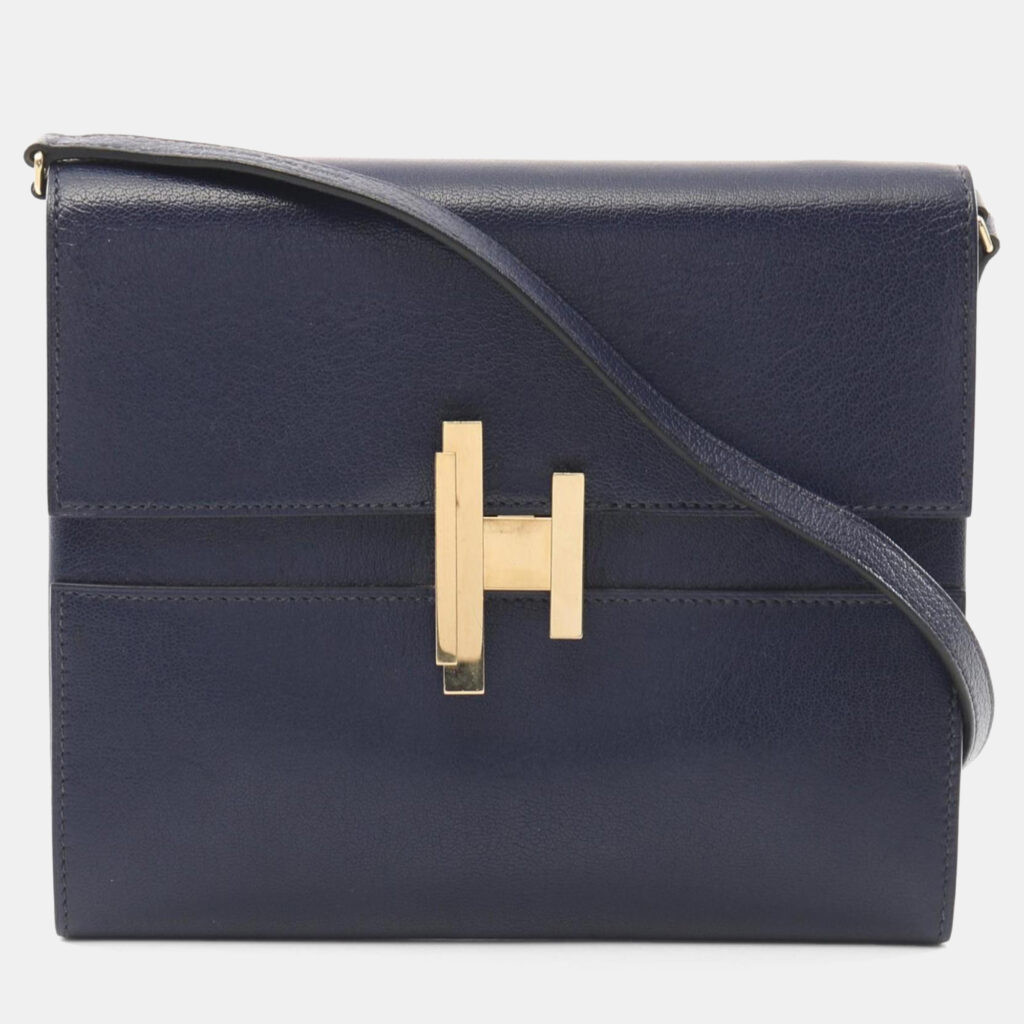 Hermes Cinetic To-Go Chevre Blue Shoulder Bag Hermes Cinetic To-Go Chevre Blue Shoulder Bag