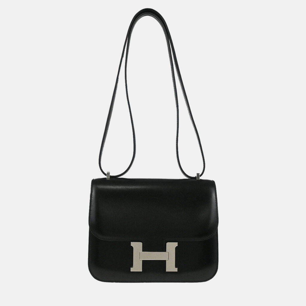 Hermes Mini Constance 18 Black Box Calf Shoulder Bag Hermes Mini Constance 18 Black Box Calf Shoulder Bag