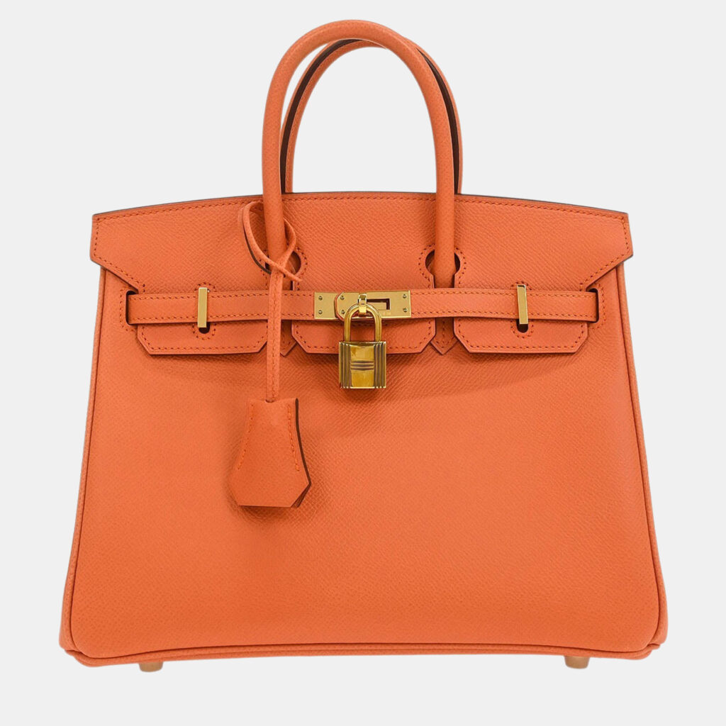 Hermes Birkin 25 Mango Epsom Handbag