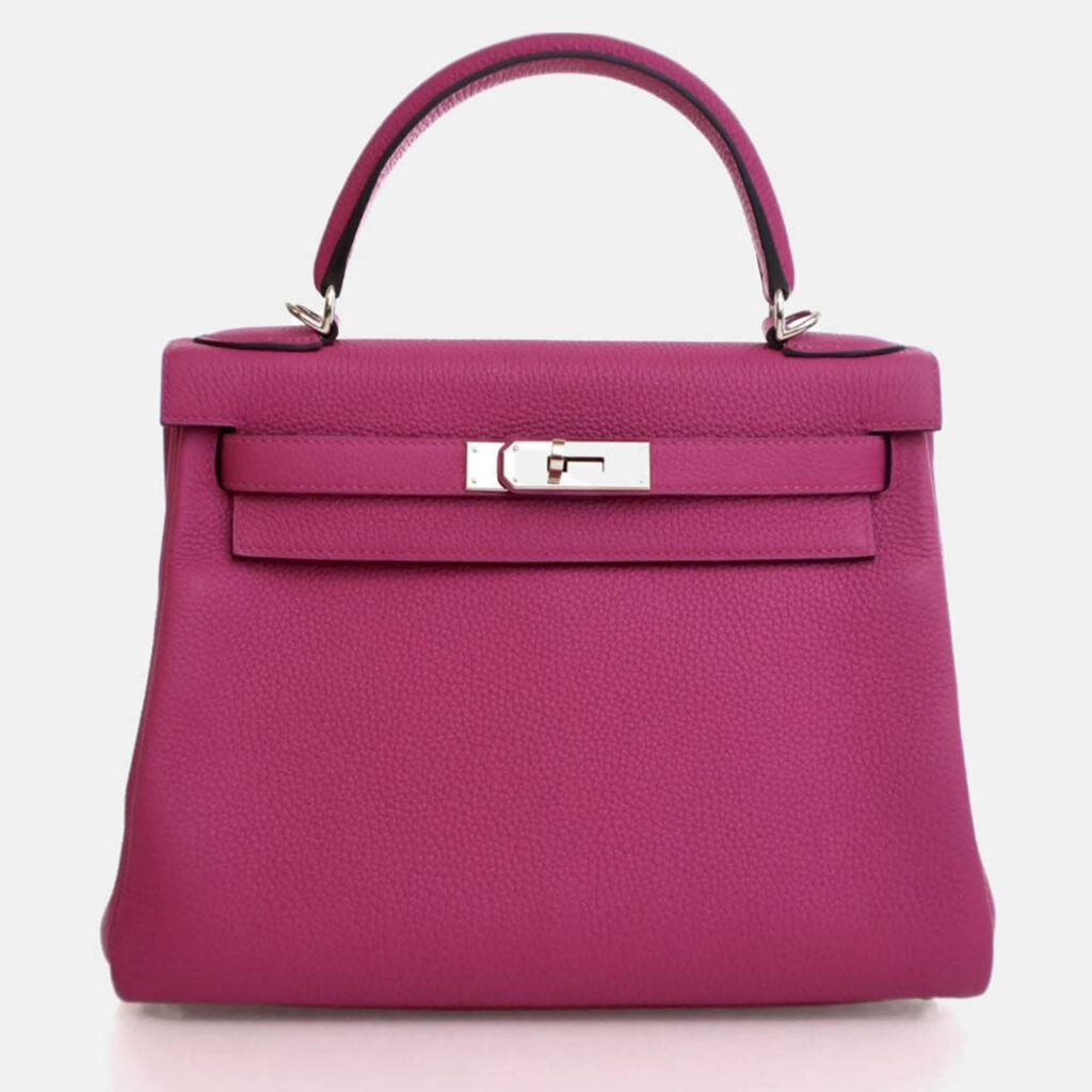 Hermes Kelly 28 Rose Pourpre Togo Bag