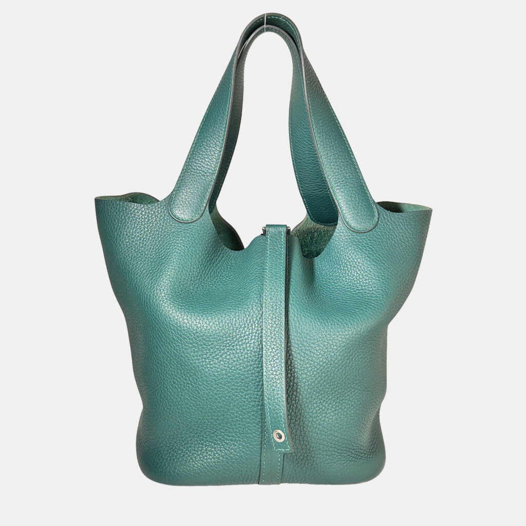 Hermes Picotin Lock 22 Clemence Malachite Bag Hermes Picotin Lock 22 Clemence Malachite Bag