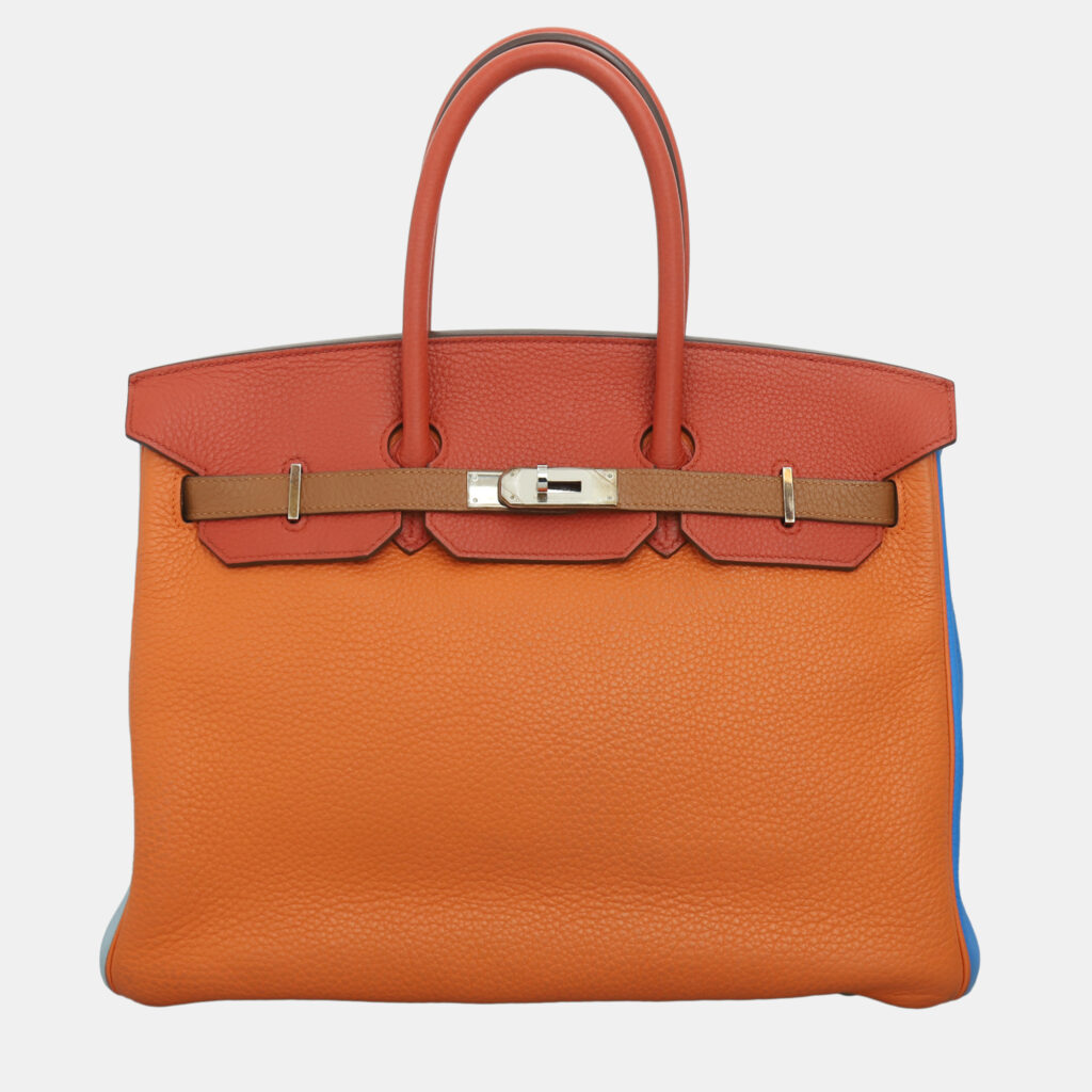 Hermes Arlequin Birkin 35 Clemence Leather Bag Hermes Arlequin Birkin 35 Clemence Leather Bag
