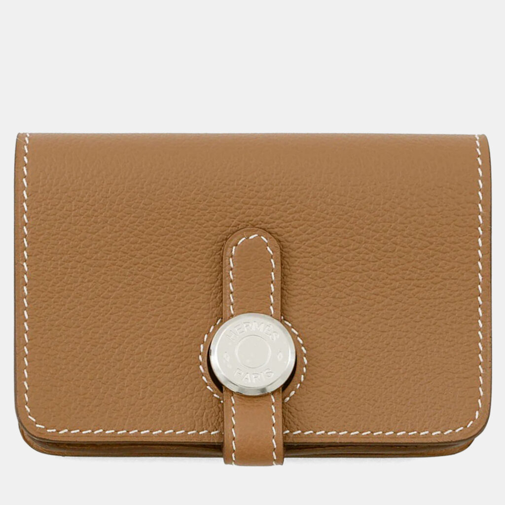 Hermes Dogon Card Case Gold Evercolor Hermes Dogon Card Case Gold Evercolor