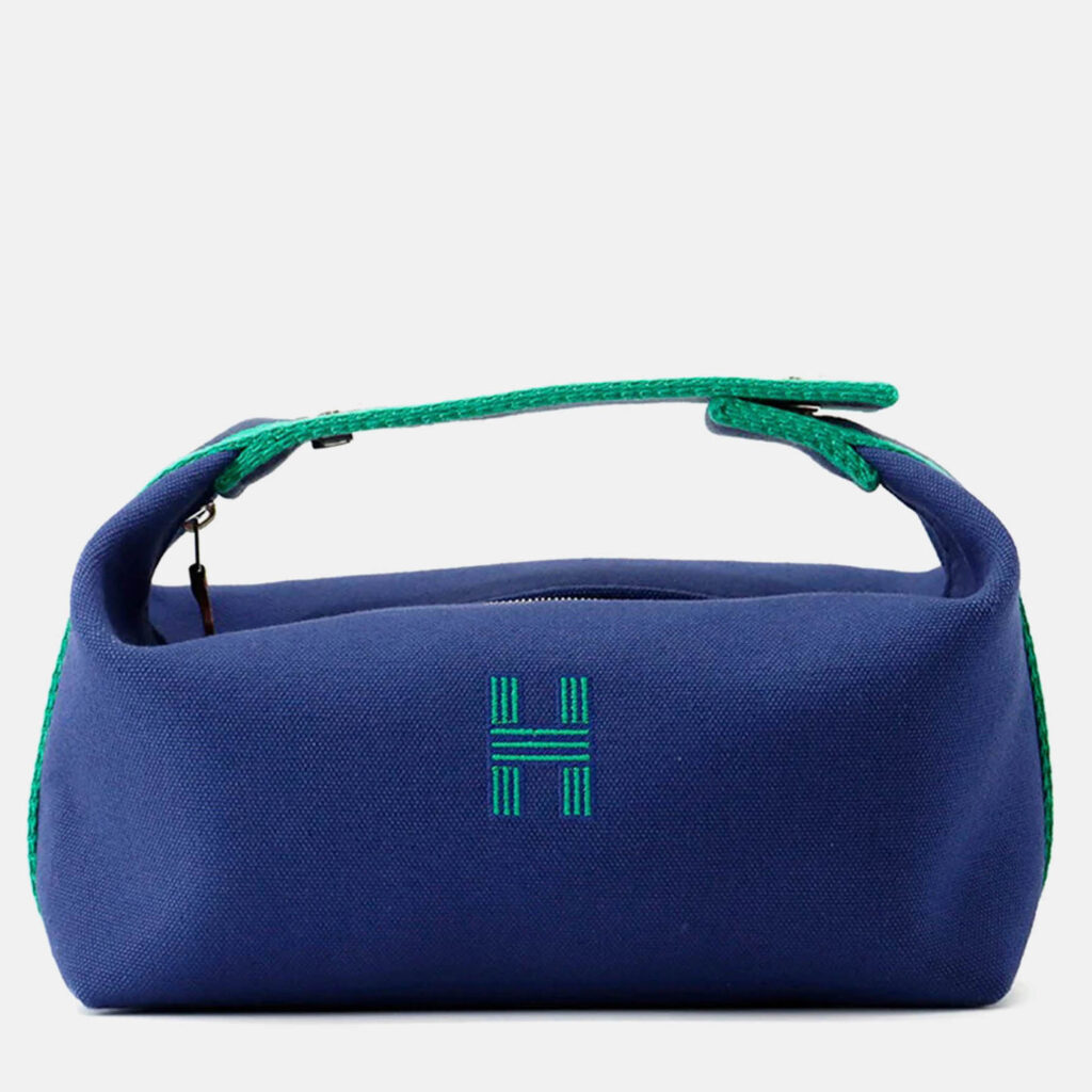 Hermes Brid A Black Navy/Green Canvas PM Hermes Brid A Black Navy/Green Canvas PM