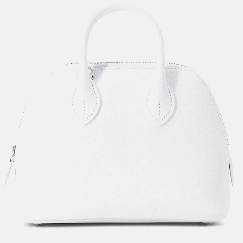 Hermes Bolide 1923 New White Evercolor Mini Handbag