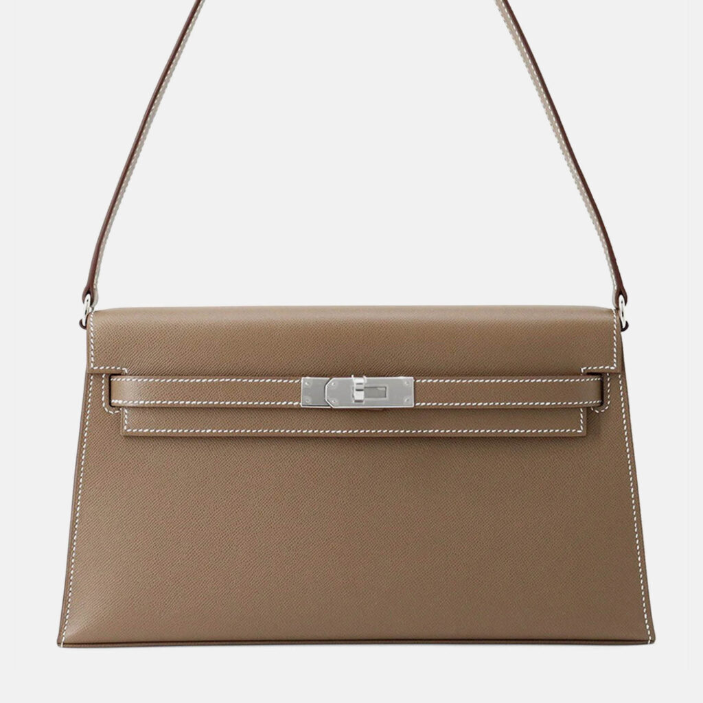 Hermes Kelly Elan Etoupe Veau Madame Bag