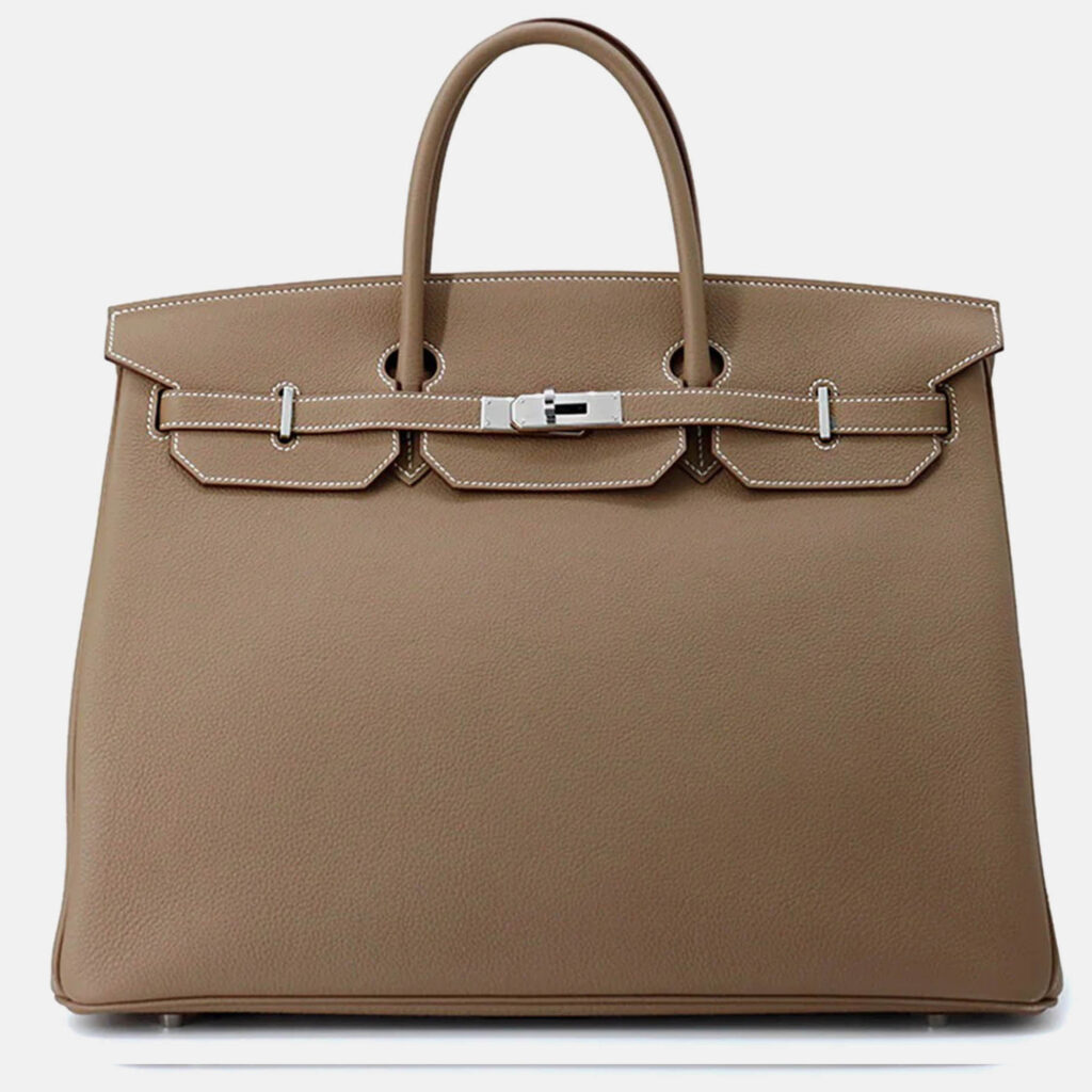 Hermes Birkin 40 Etoupe Togo Leather Bag